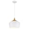 Access Lighting Blend, LED Pendant, White with Wood Grain Finish 52057LEDDLP-WH/WGN - alternate 1